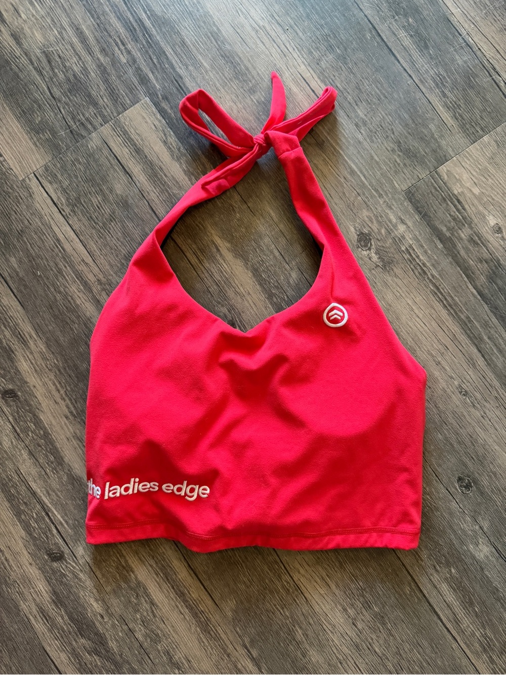 The Ladies Edge - TLE Women’s Red Halter Sports Bra